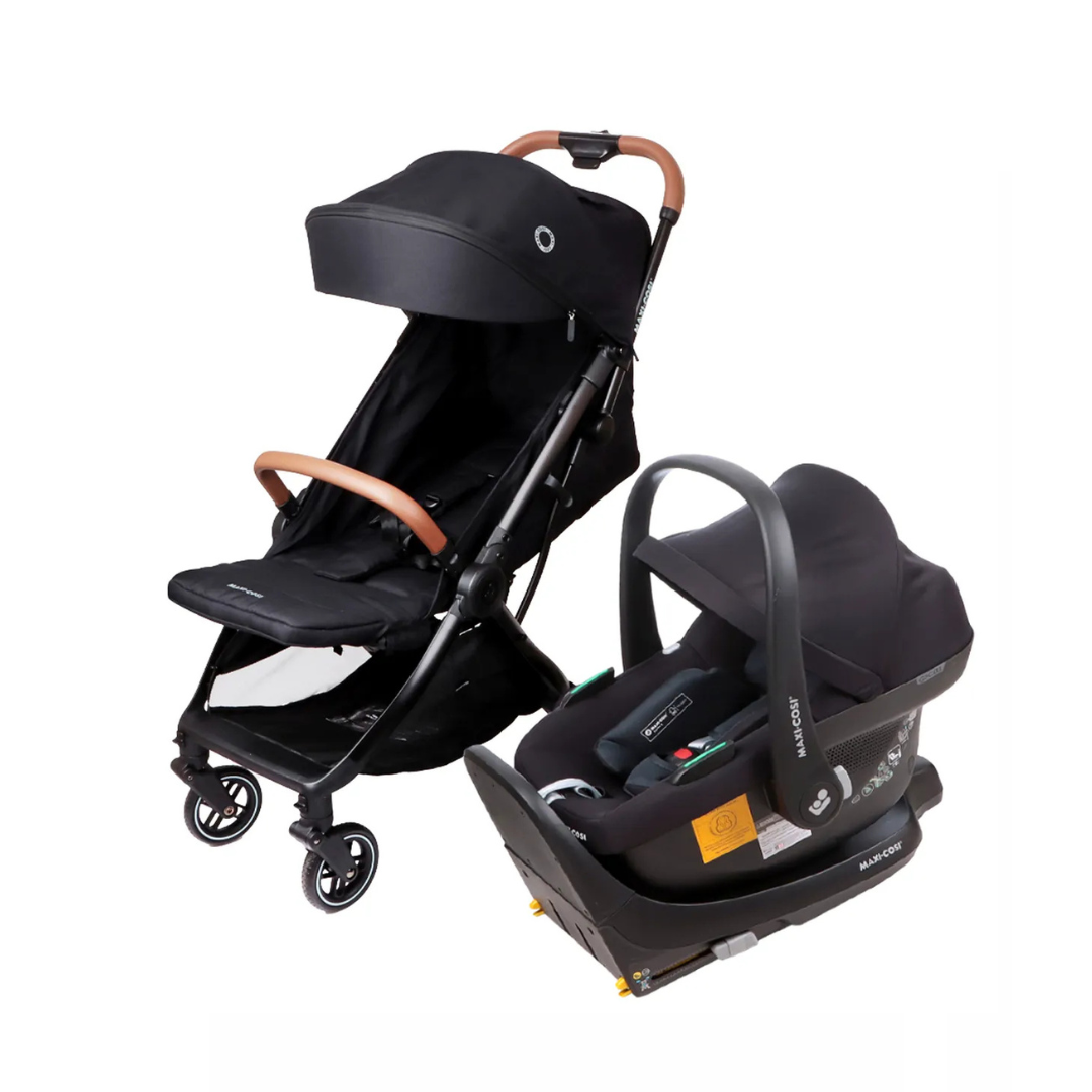 maxi cosi coche Travel System Coche Eva 3 + Silla Cabriofix - Black