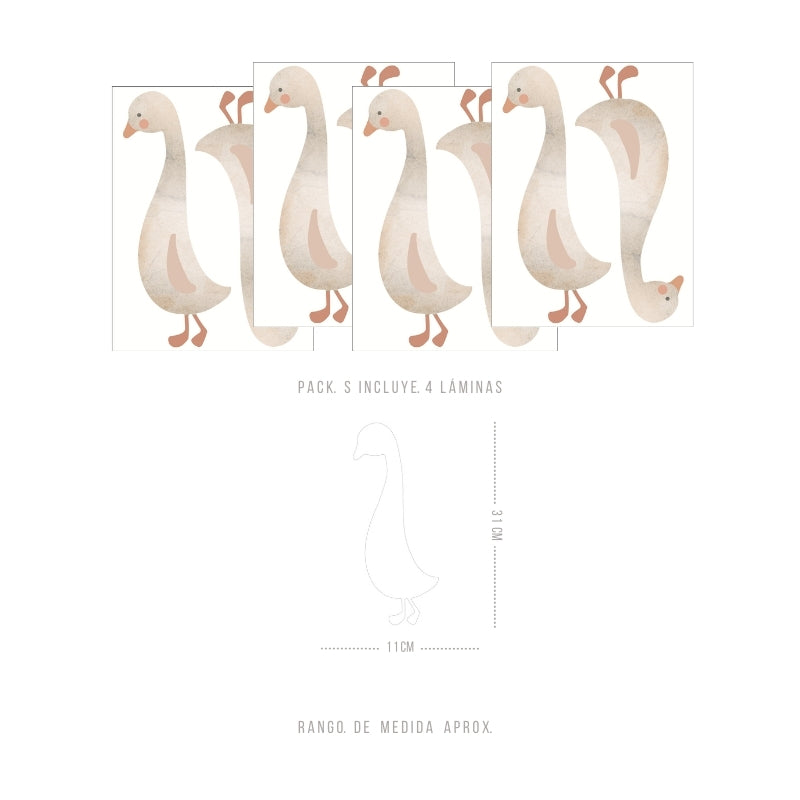 Stickers Decorativos Para Muros - Gansos | Murami