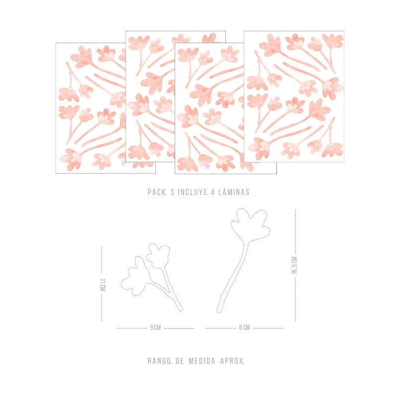 Decorative Wall Stickers - Four Rose Bouquet