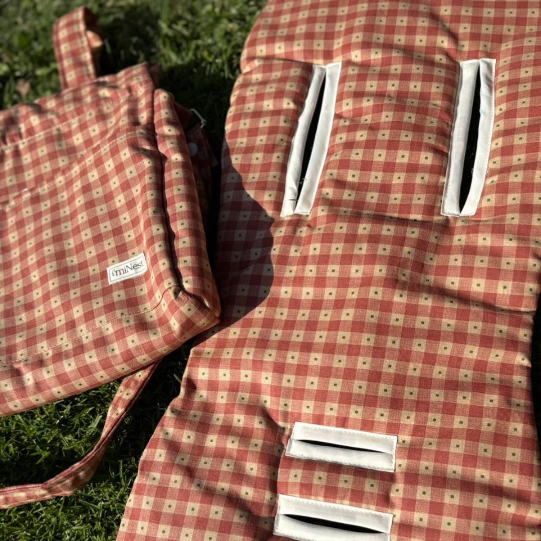 Protector Coche - Vichy Rojo | miNest