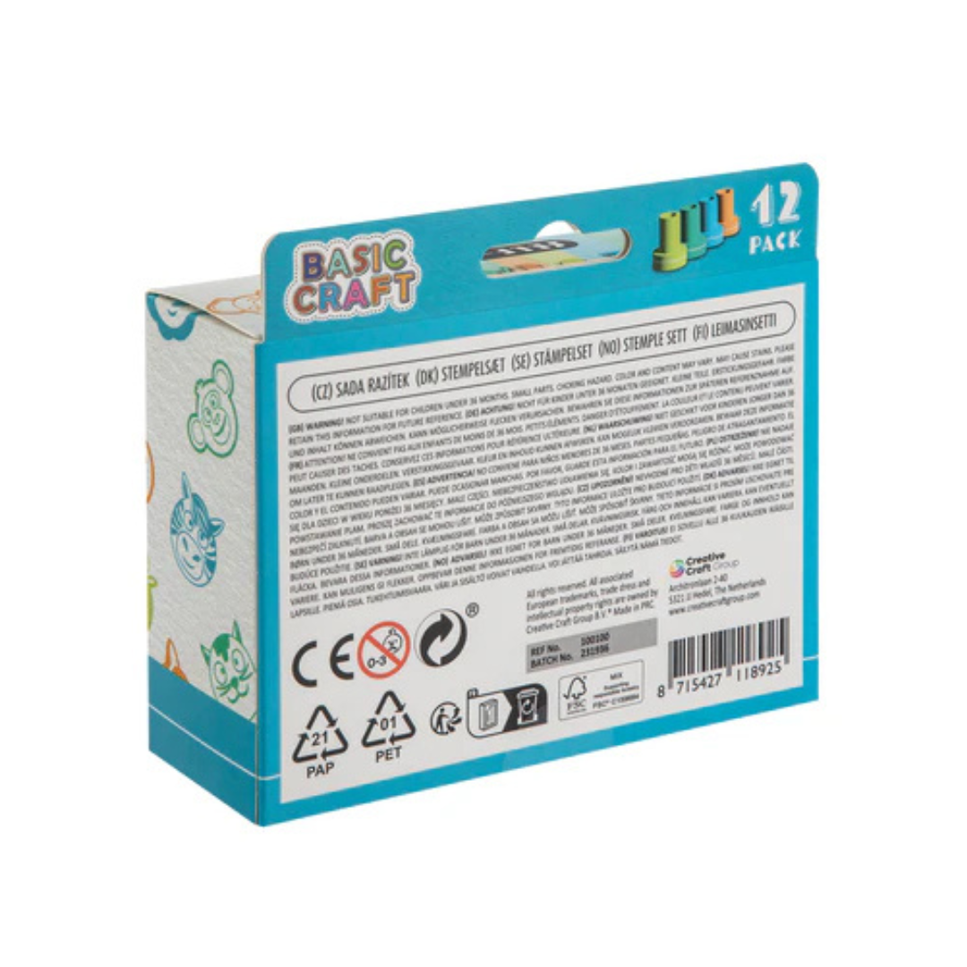 Juego de Timbres 12 Piezas - Celeste | Moxy