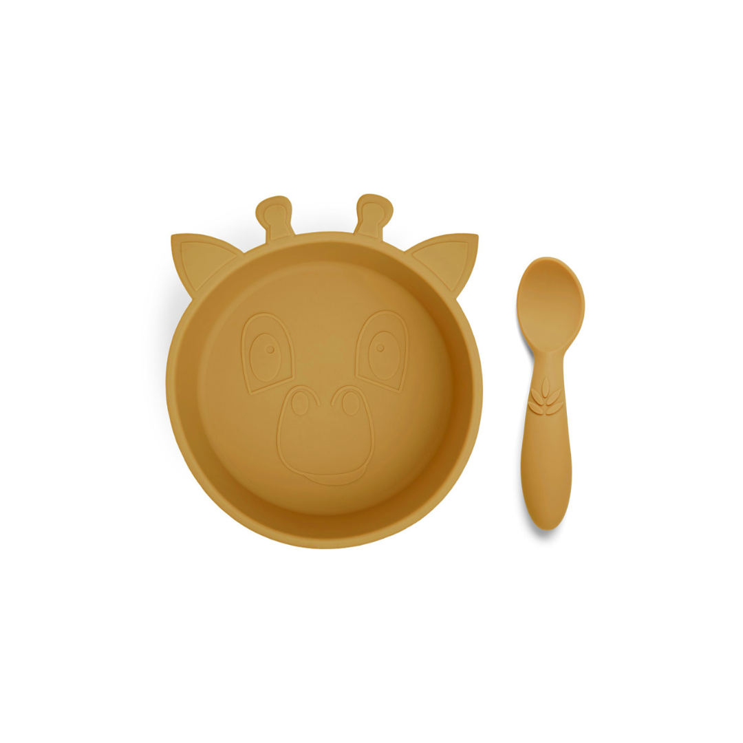 Set de Comida de Silicona Elia - Amarillo Empolvado | Nuuroo