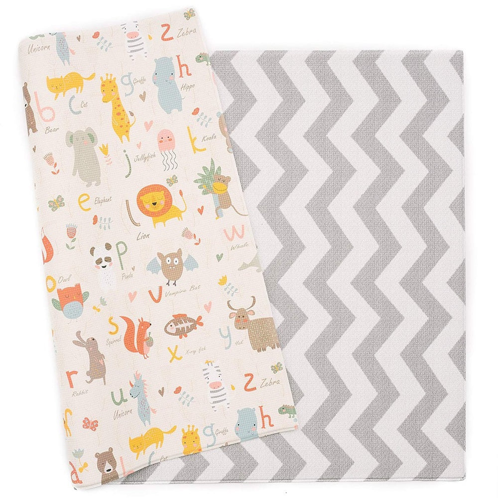 Alfombra de Juego Reversible y Antigolpes - Animales ZigZag | Oruga Kids
