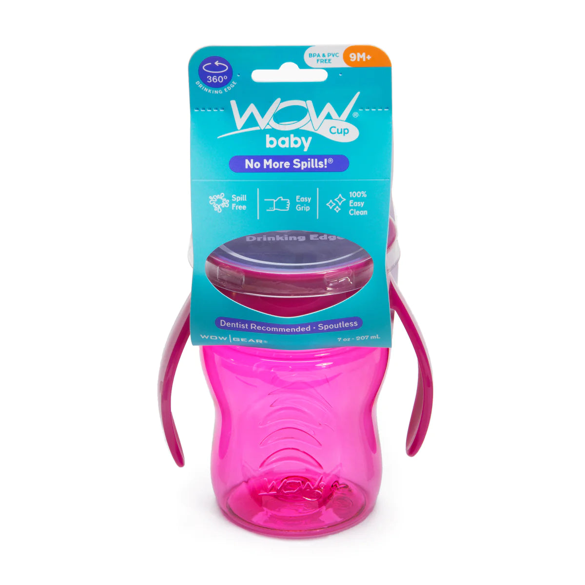 Vaso Antiderrame Baby Tritan 207 ml - Rosado | WOW Cup