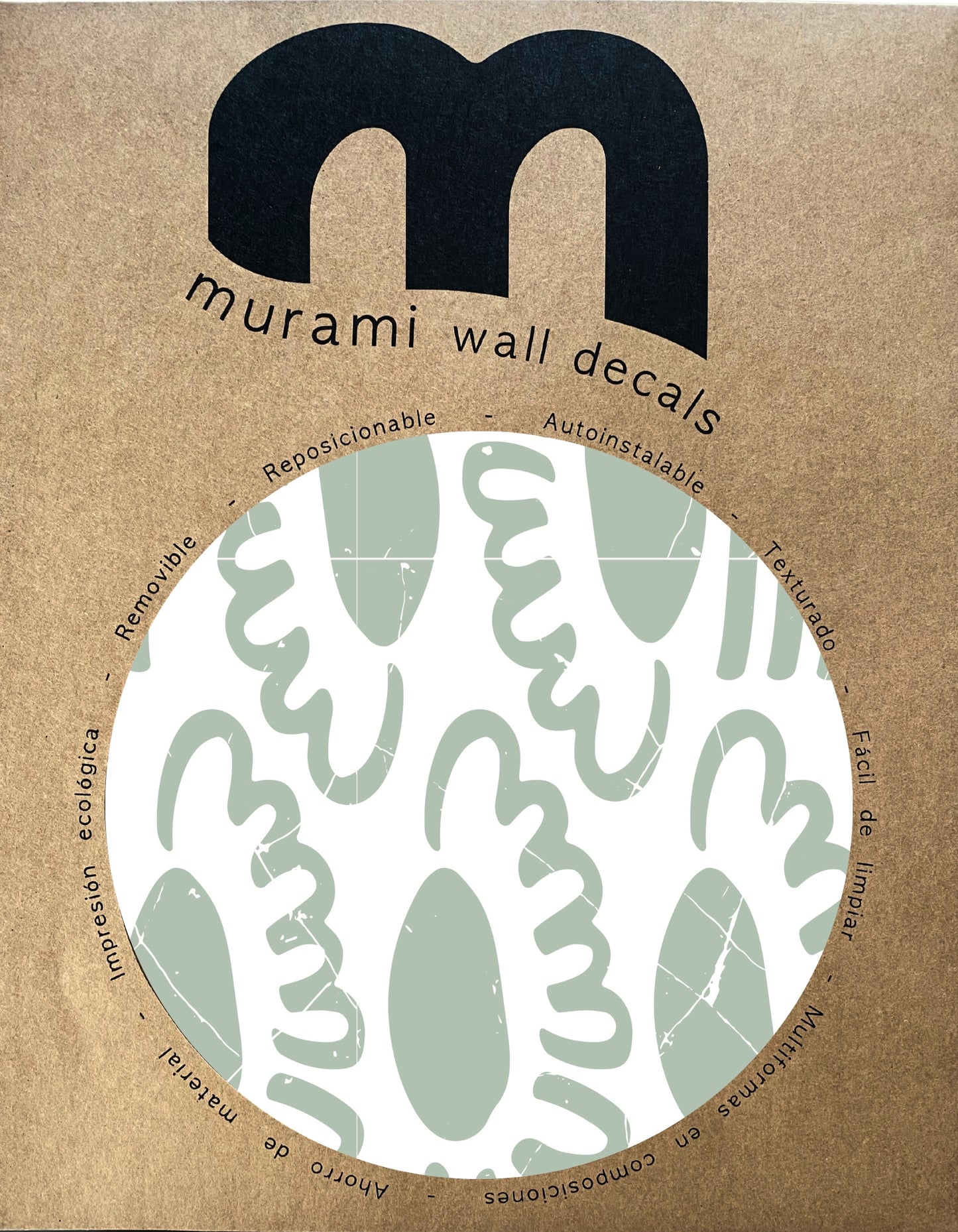 Stickers Decorativos Para Muros - Gerbera Verde Cracked | Murami