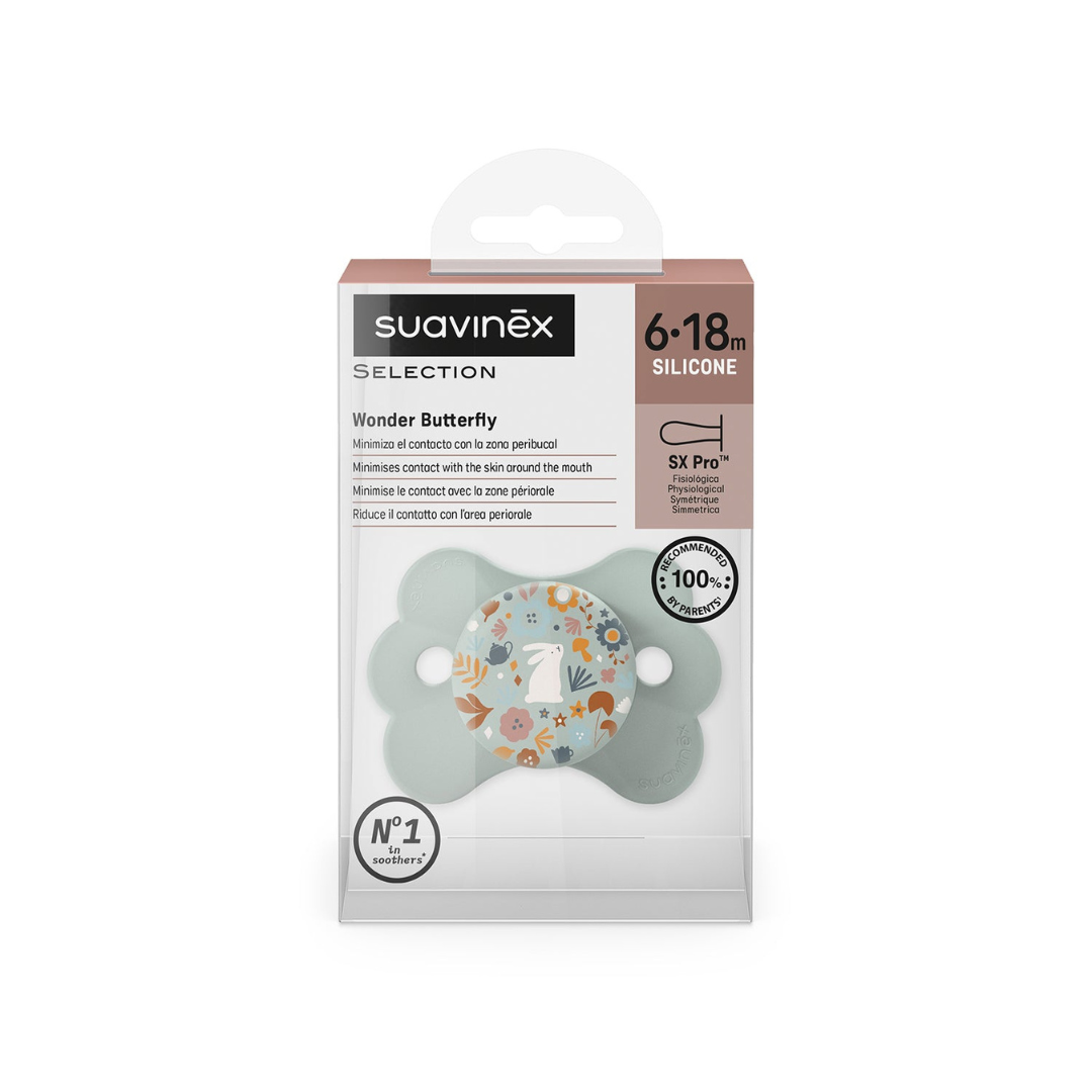 Chupete Wonder Butterfly - Tetina Fisiológica Sx Pro - Verde | Suavinex