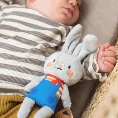 Rylee Hanging Bunny Rattle with Teether