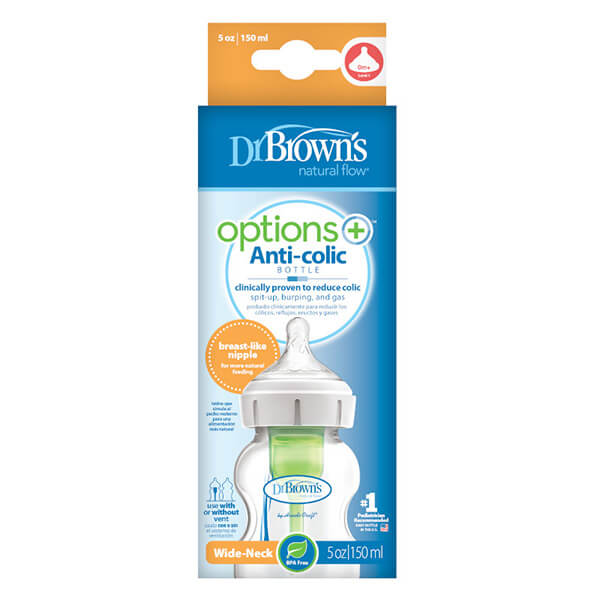 Mamadera Anticólicos Boca Ancha - 150ml | Dr. Brown's