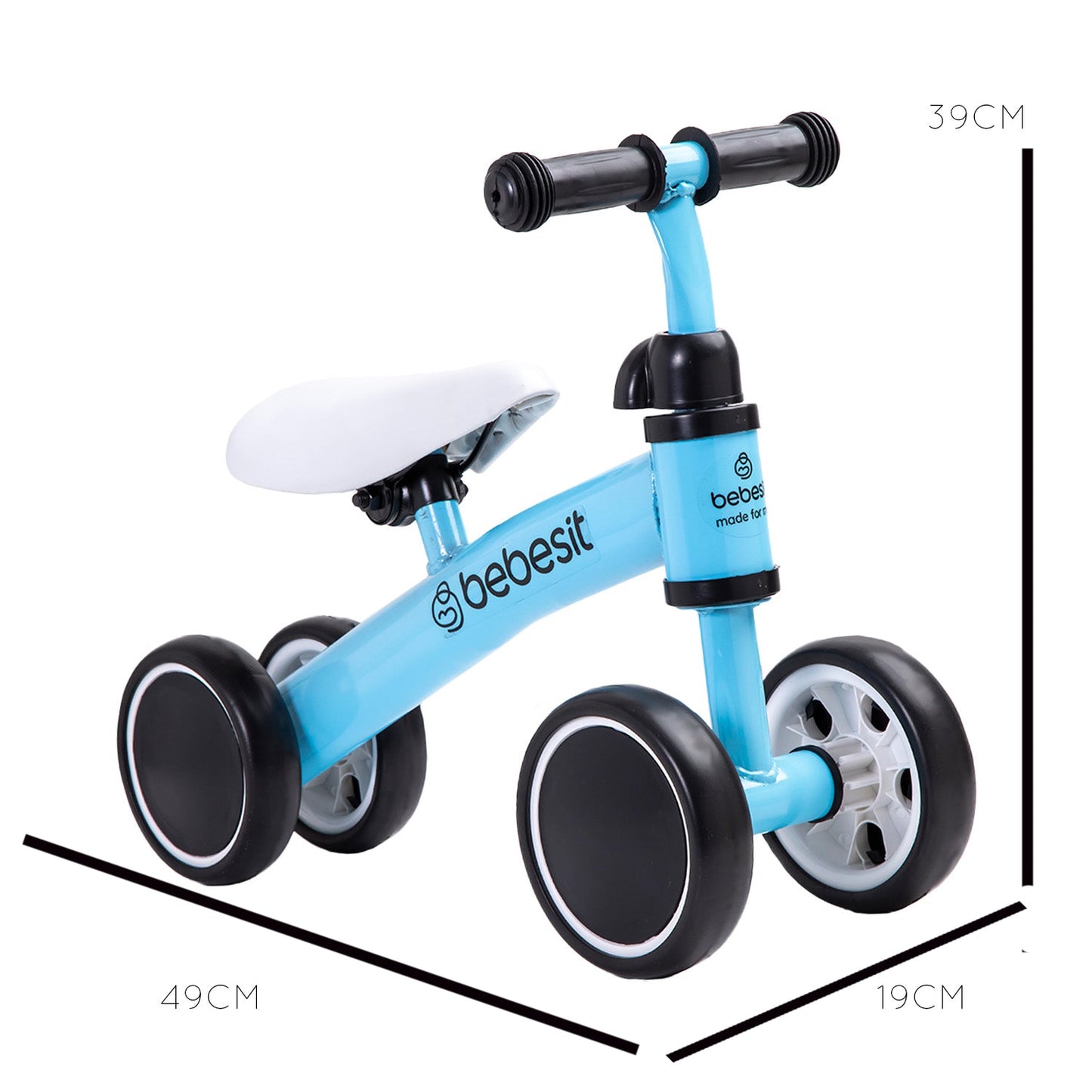 Bicicleta Aprendizaje 4 Ruedas XT02 - Azul | Bebesit