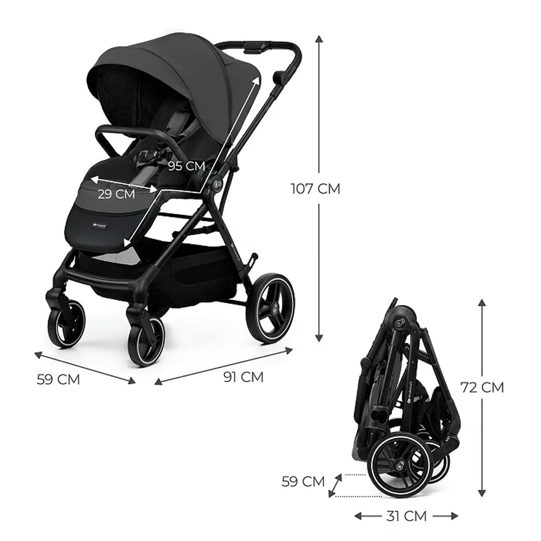 Coche de Paseo Yoxi - Pure Black | Kinderkraft