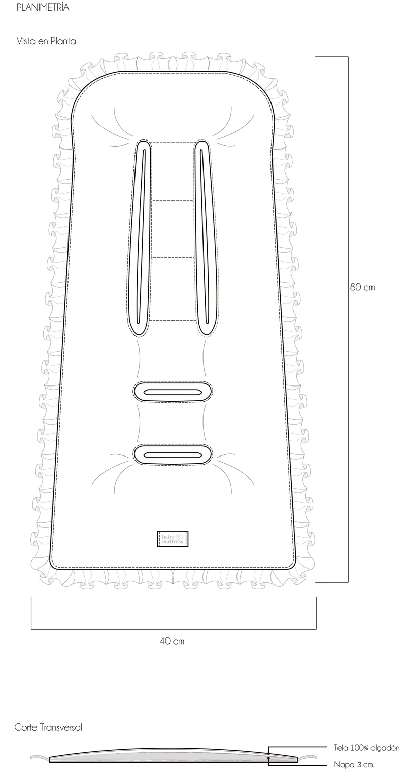 Protector Acolchado para Coche - Azul Marino | Baby Mattress