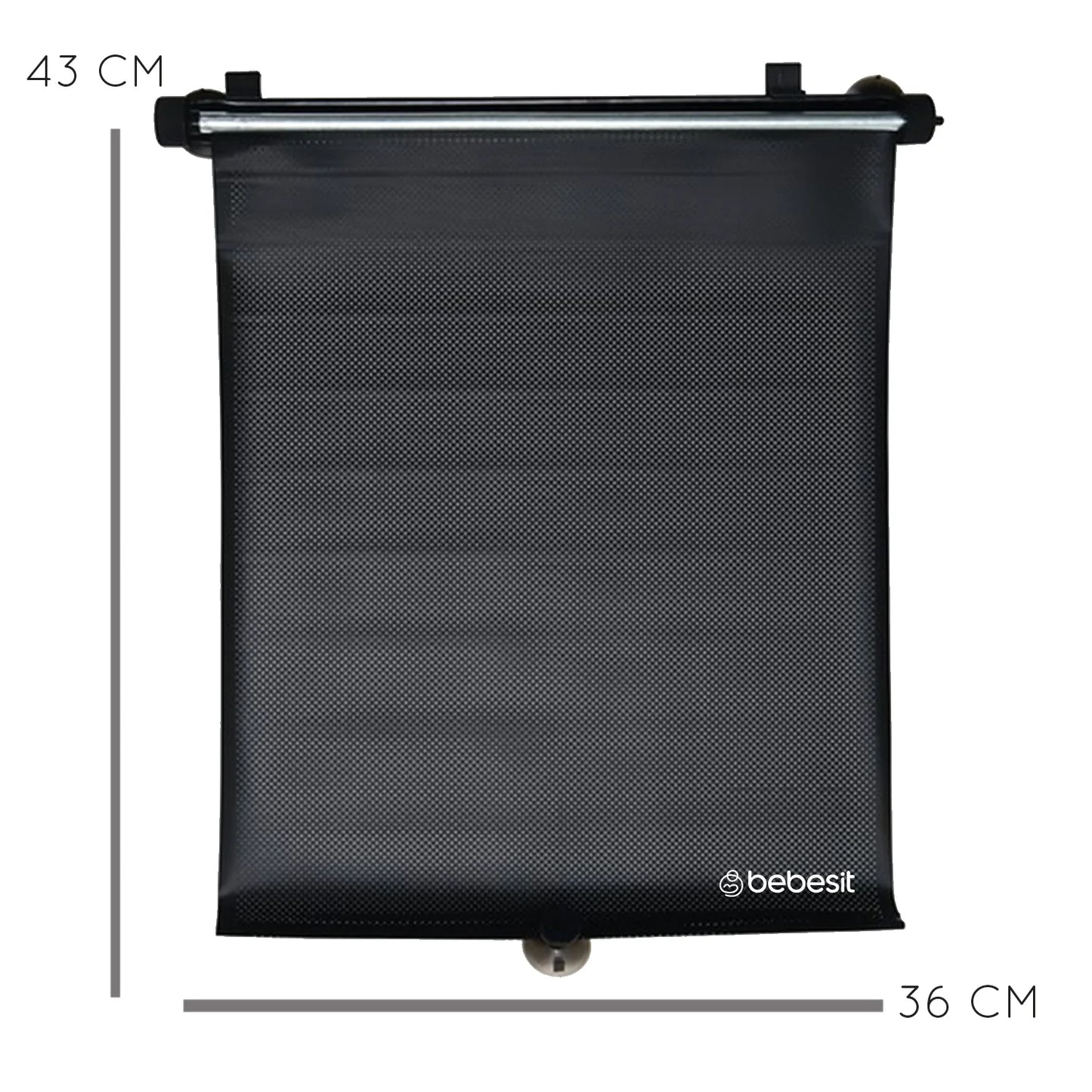 Pack de 2 Cortina Roller para Auto - Negro | Bebesit