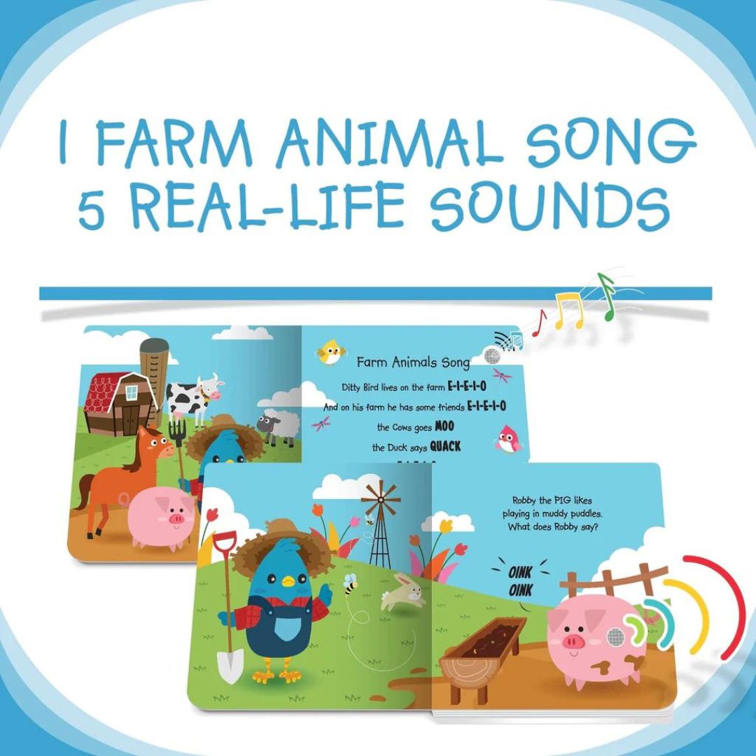 Libro Interactivo Musical - Farm Animal Sounds | Ditty Bird
