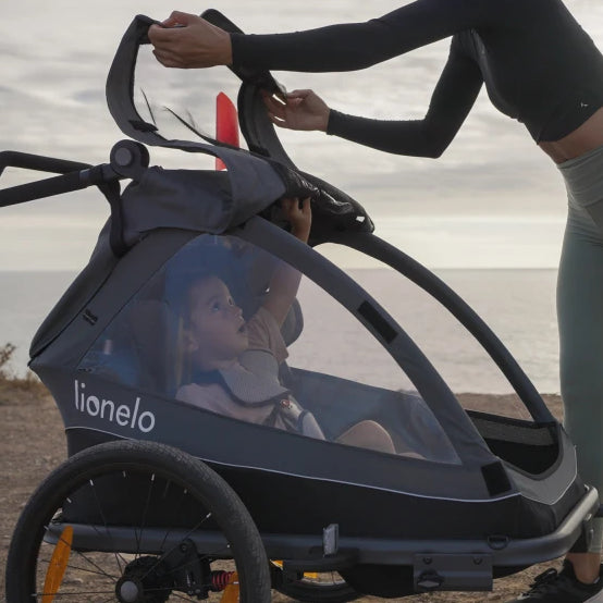 Cama Remolque para Bicicleta y Coche - Grey Graphite | Lionelo