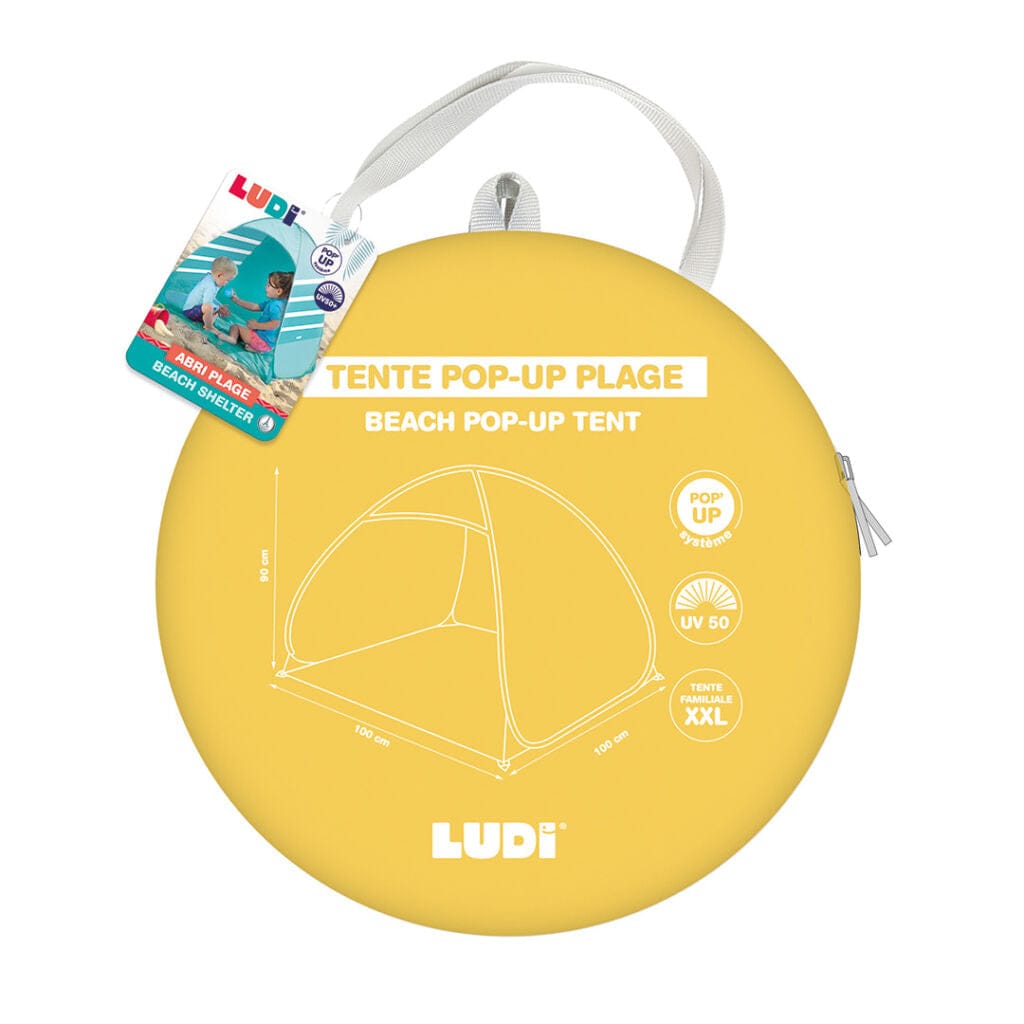 Carpa de Playa Plegable con Filtro UV - Amarillo | Ludi