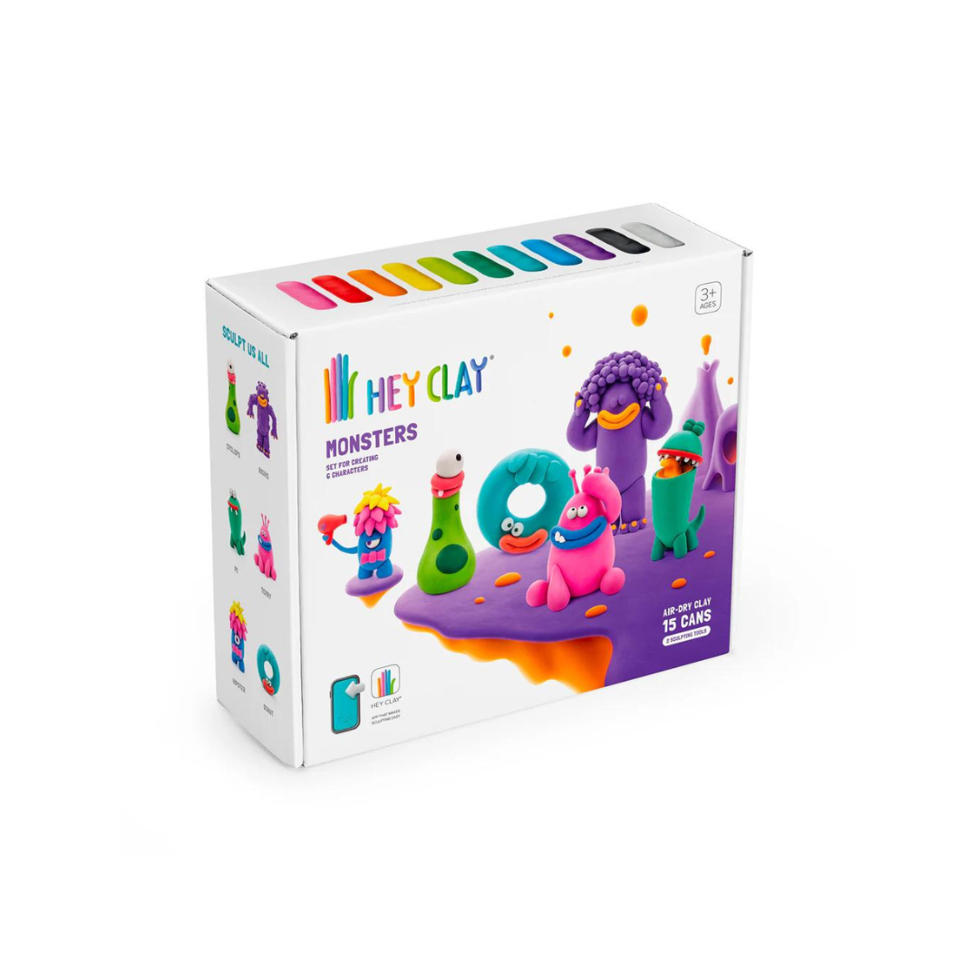 Set de 15 Potes de Arcilla para Modelar: Monstruos | Hey Clay