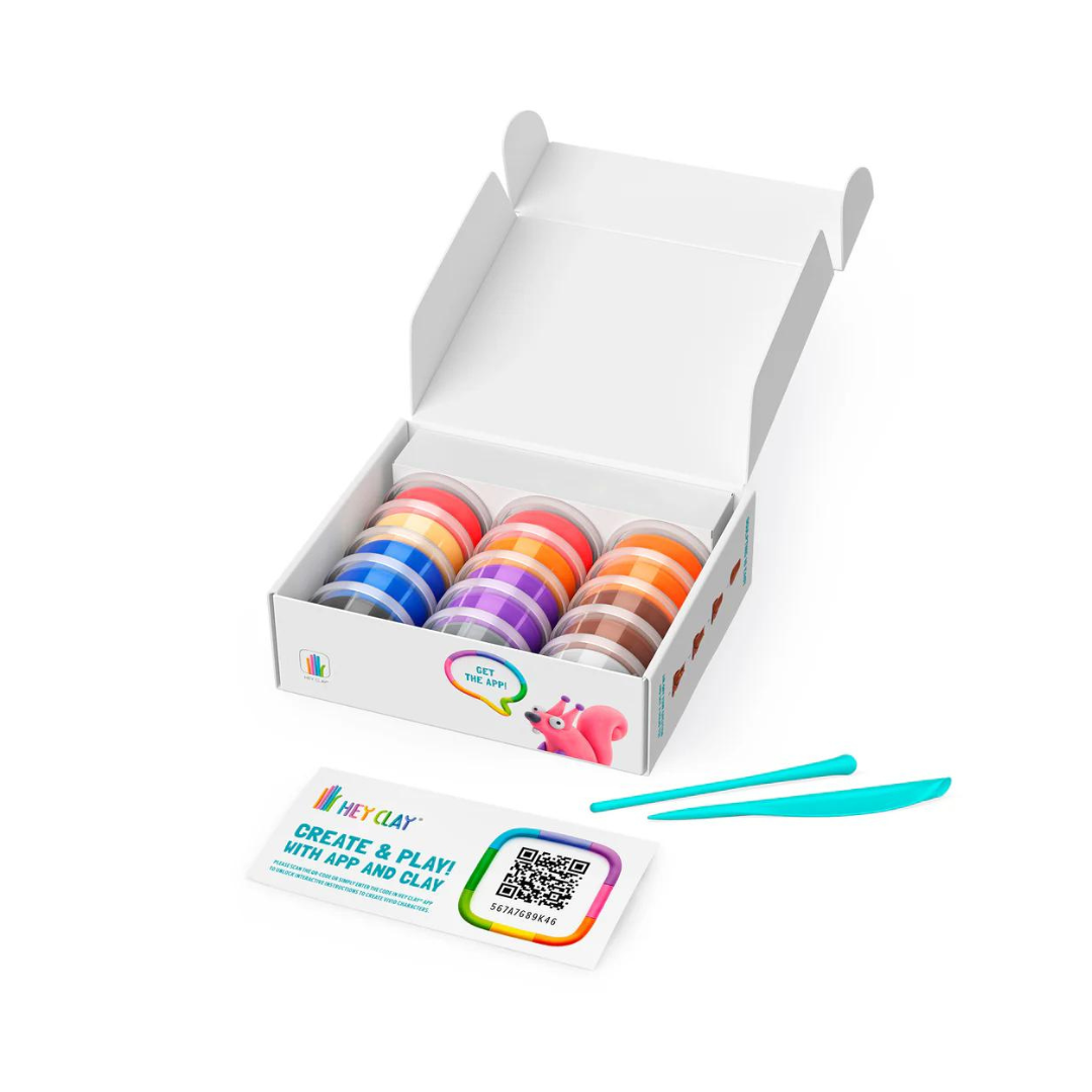 Set de 15 Potes de Arcilla para Modelar: Animales del Bosque | Hey Clay