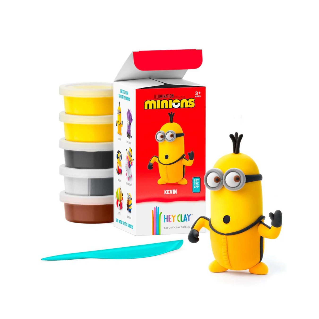 Set de 5 Potes de Arcilla para Modelar: Minions - Kevin | Hey Clay