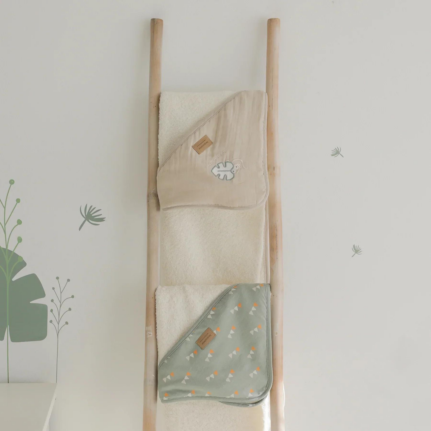 Toalla de Baño con Capucha 100% Algodón - Monkey Camel | Bonjourbébé