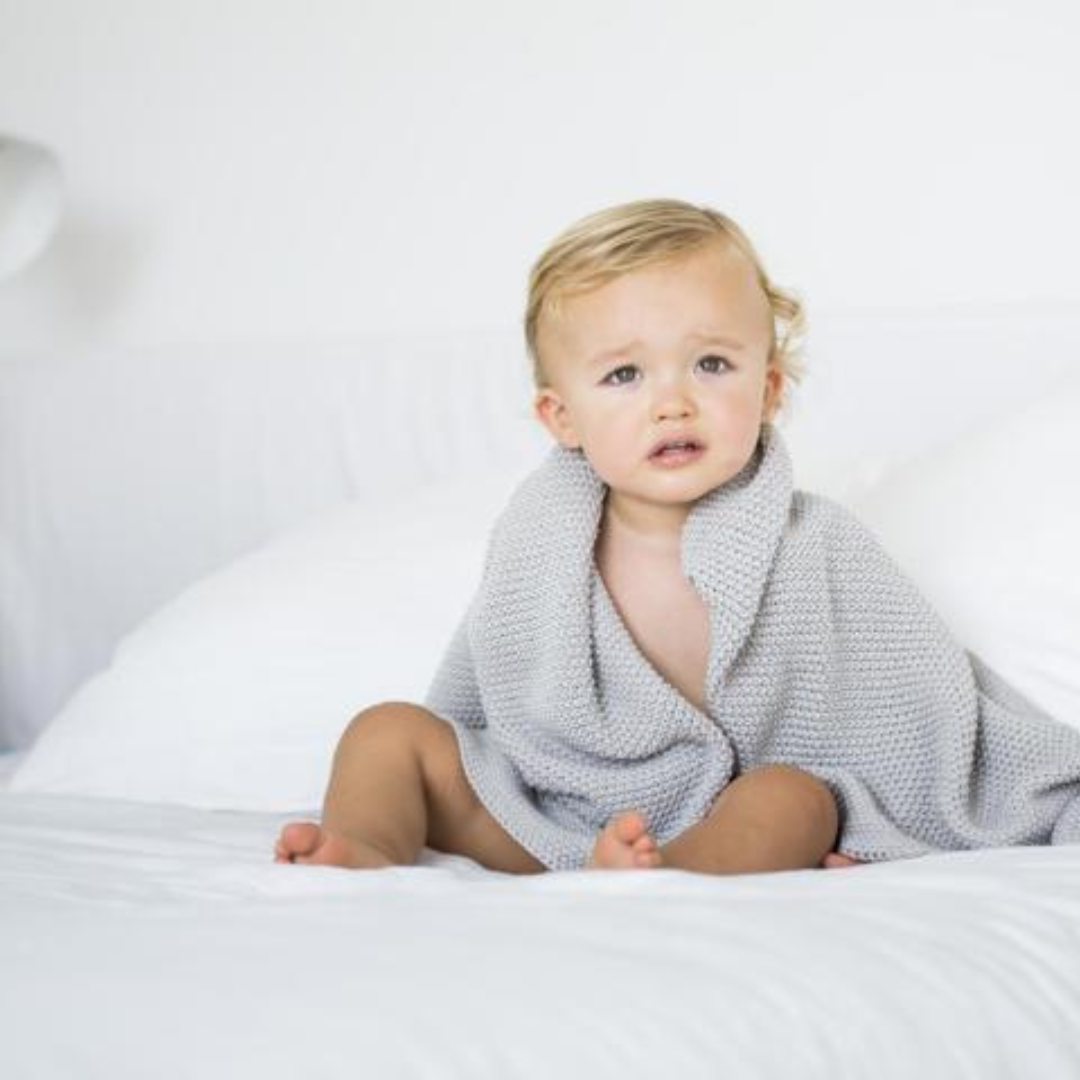 Manta Punto Rice 100% Algodón Orgánico - Gris | Bonjourbébé