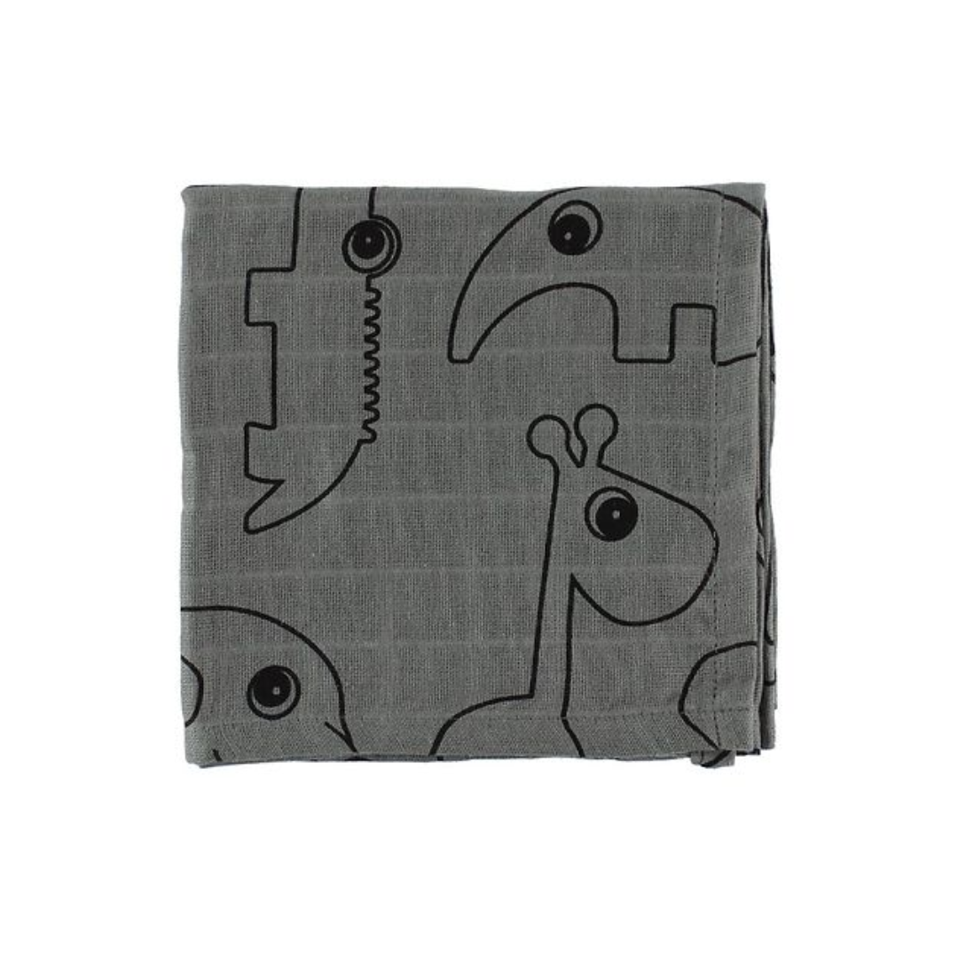 Set 2 Mantas Muselina Contour Grande - Gris | Done by deer