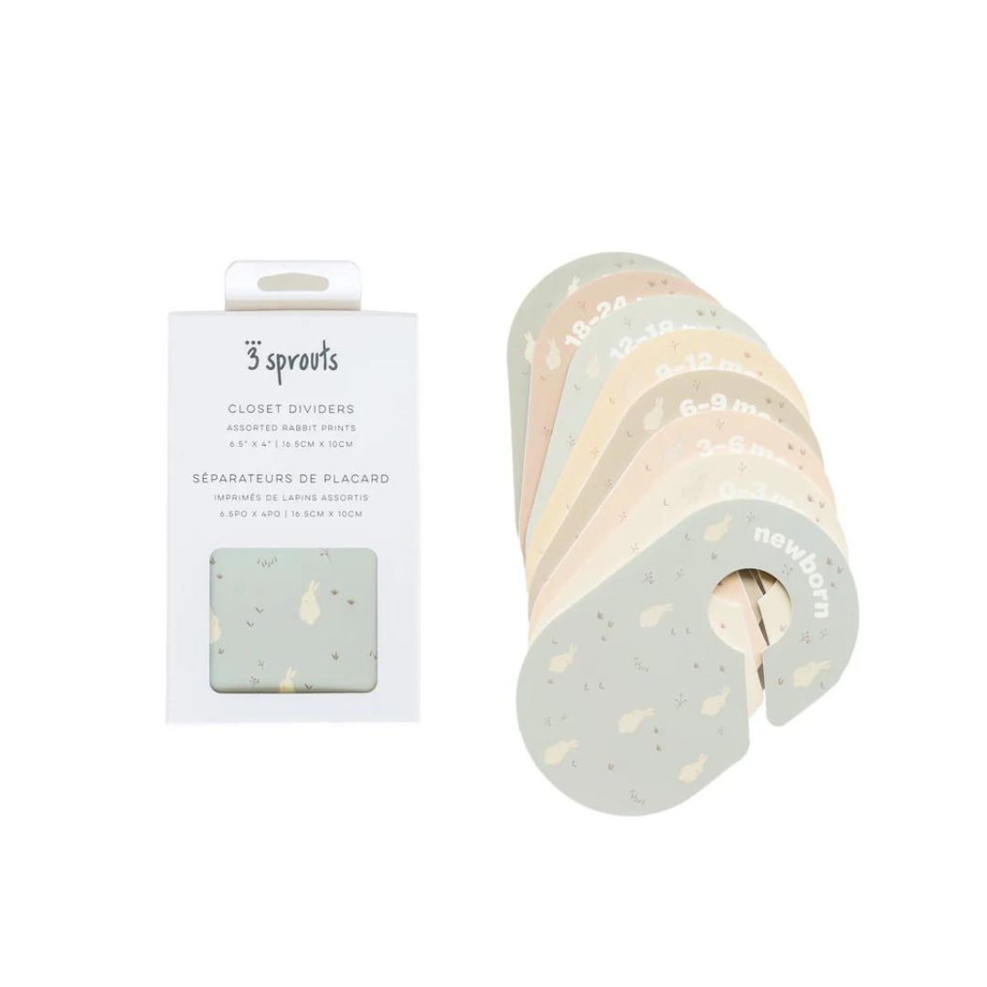 Separadores de clóset (recién nacido a 24 meses) - Conejos | 3 Sprouts