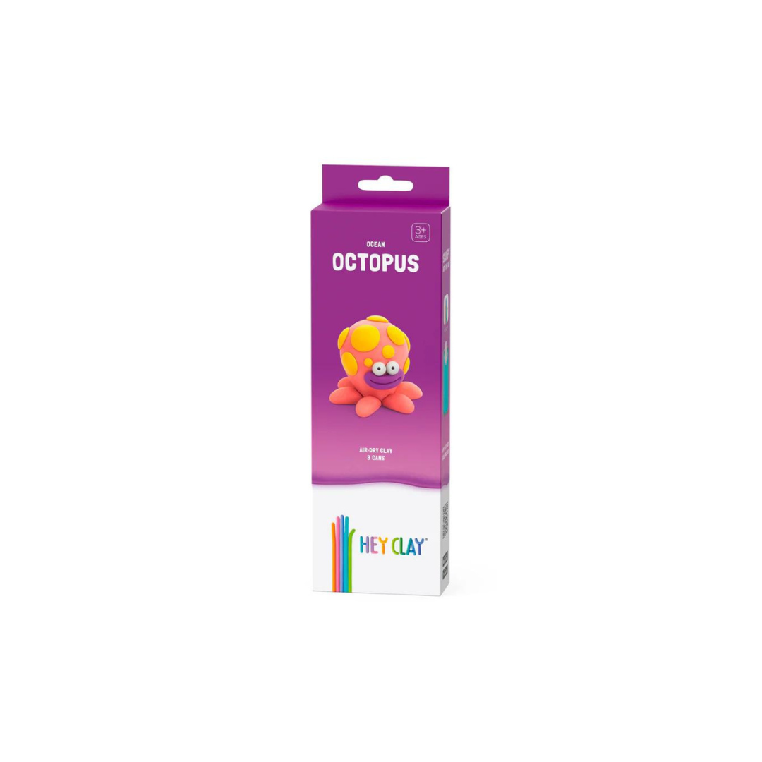 Set de 3 Potes de Arcilla para Modelar: Oceano - Pulpo | Hey Clay