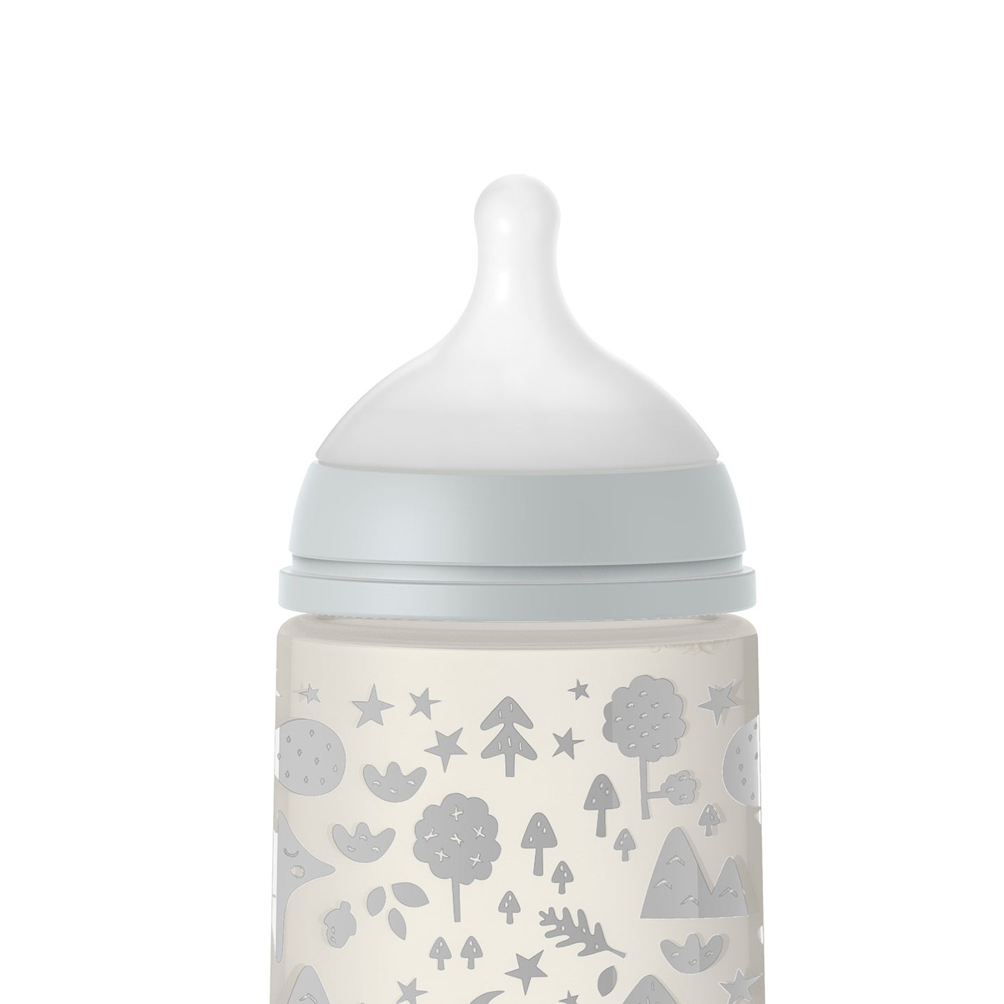 Mamadera Flujo Lento con Tetina Fisiológica - 360 ml - Gris | Suavinex