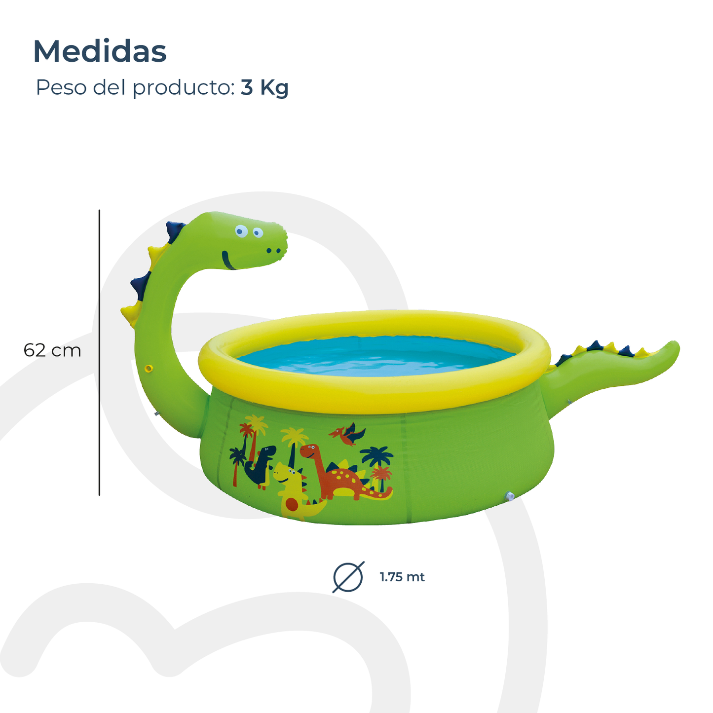 Piscina Inflable Infantil - Dinosaurio Verde | Bebesit