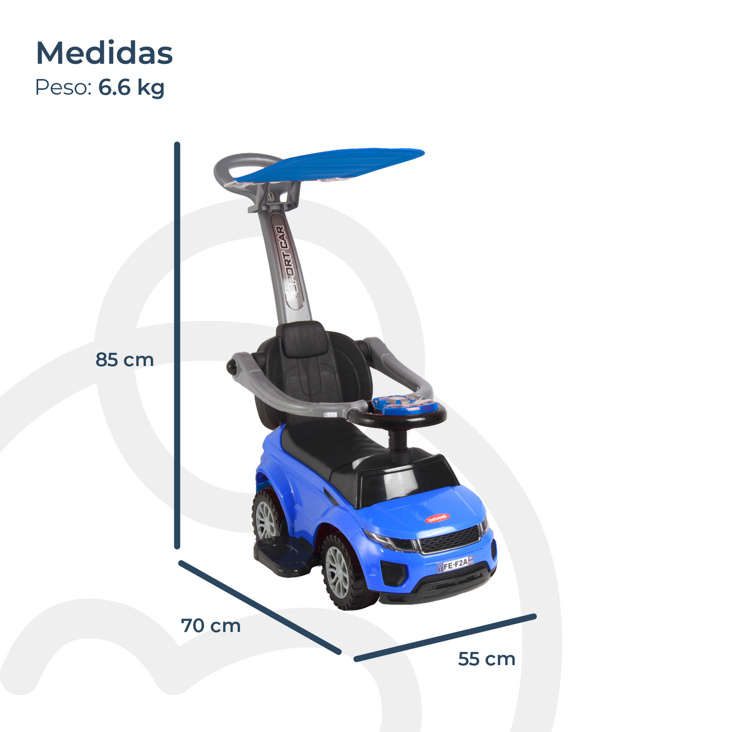 Correpasillo con Toldo - Azul | Bebesit