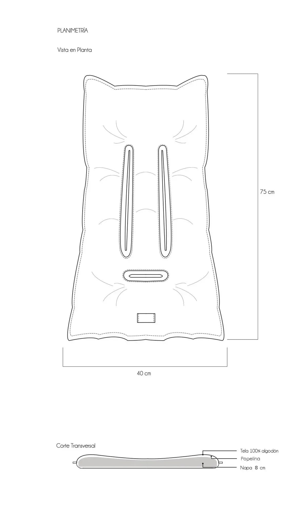 Cojín para Coche - Lino - Palo Rosa | Baby Mattress