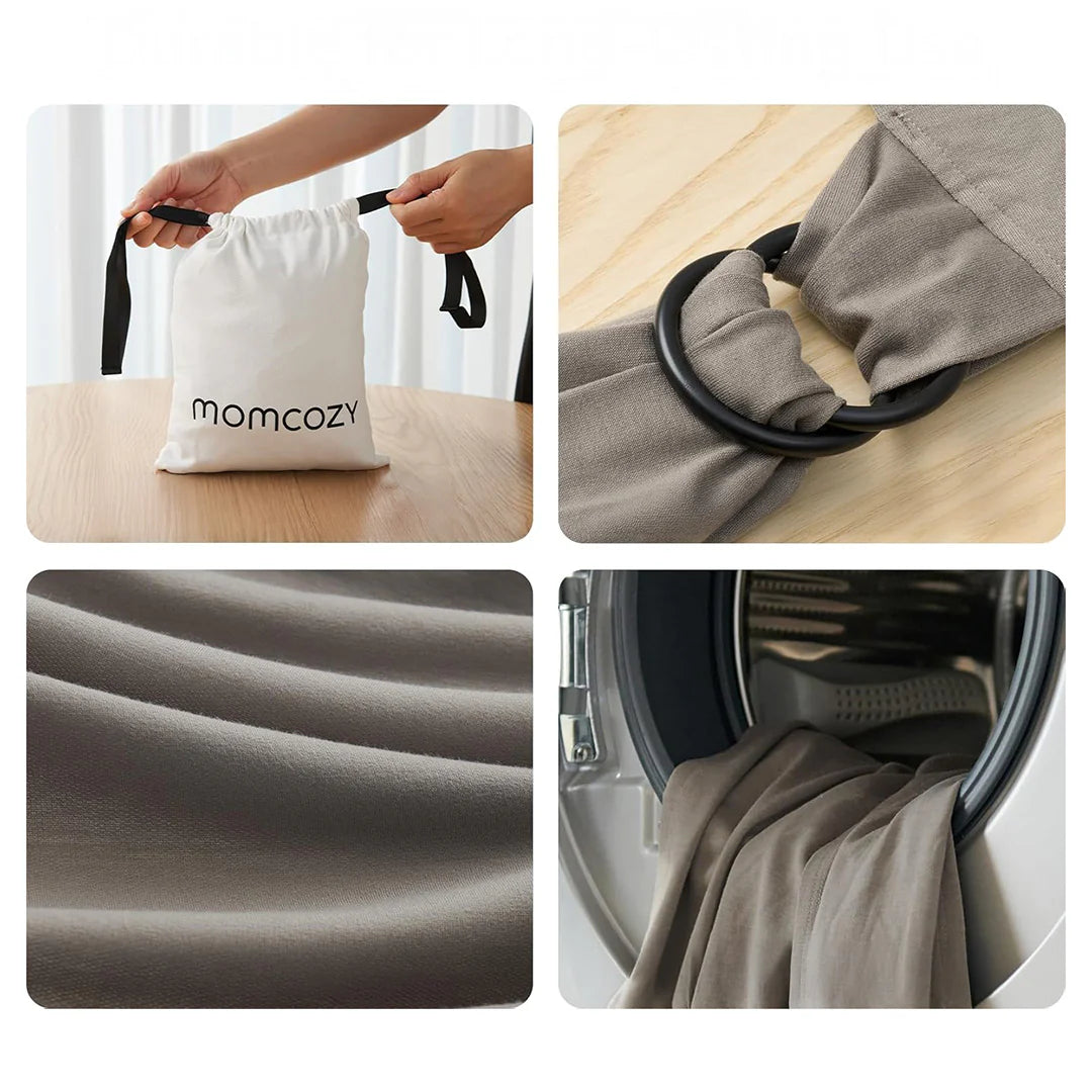 Portabebé Fular - Malla Negro | MomCozy