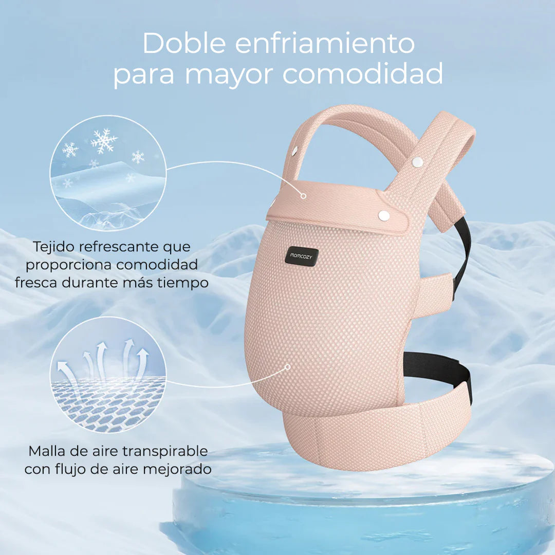 Portabebé 3 en 1 - Malla Rosa | MomCozy