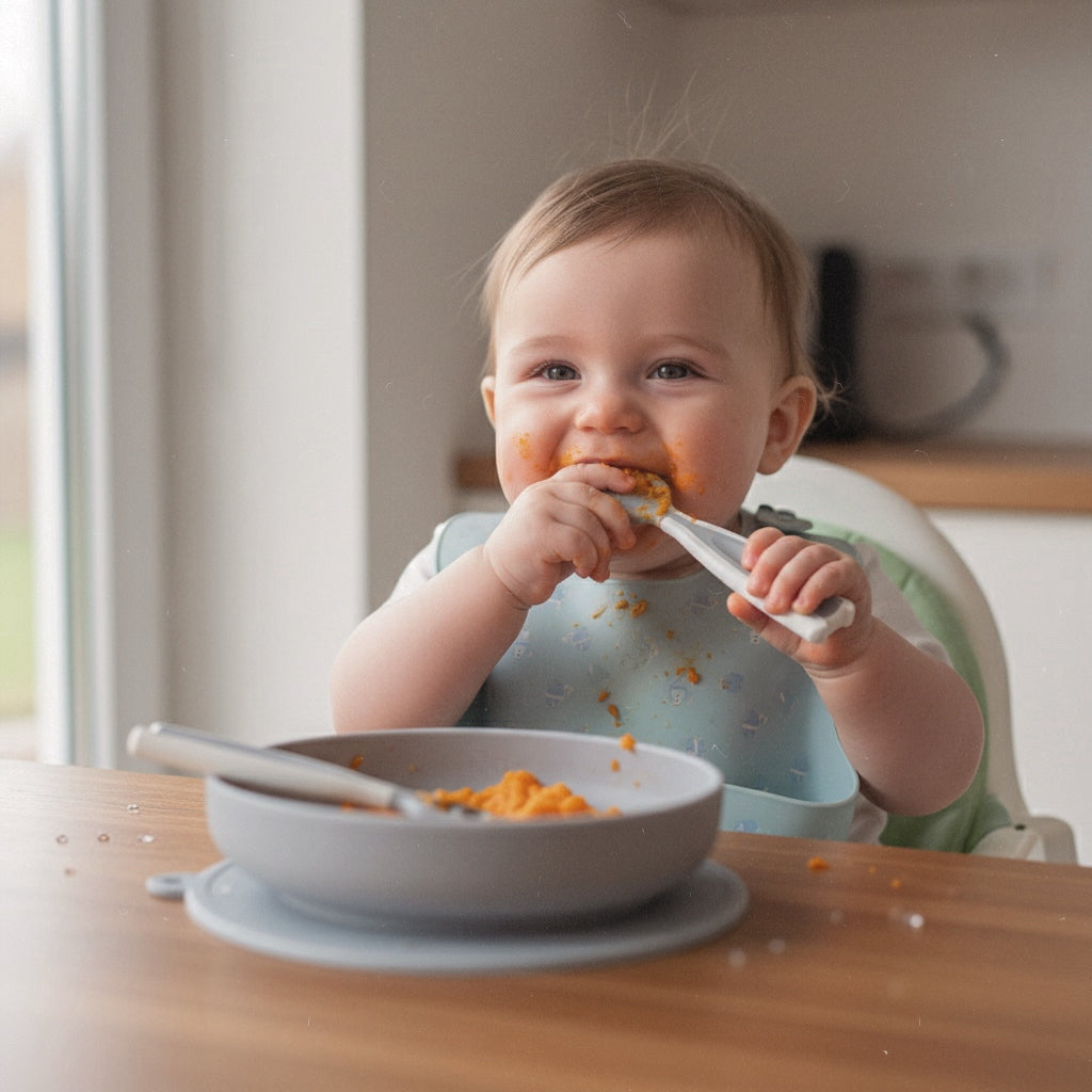 Set de 2 Pre-Cucharas de Aprendizaje para Bebé – +4 meses | Mamás Mateas