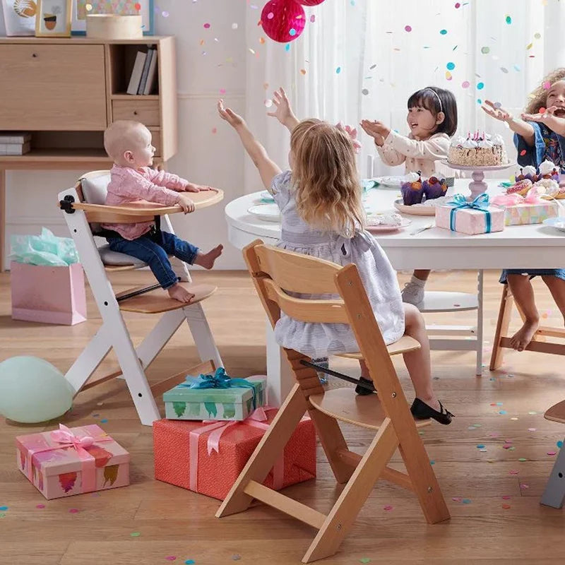 Silla de Comer Evolutiva Enock - Madera / Gris | Kinderkraft