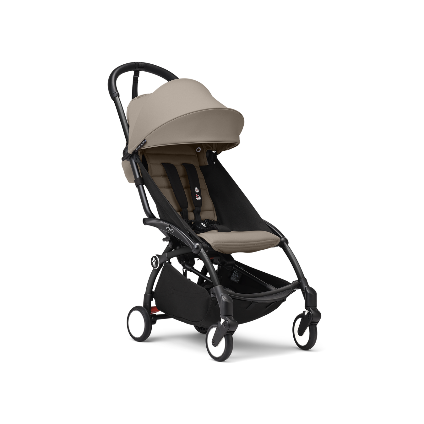 Coche Completo Stokke® YOYO³ – Chasis Negro + Asiento 6+ Taupe