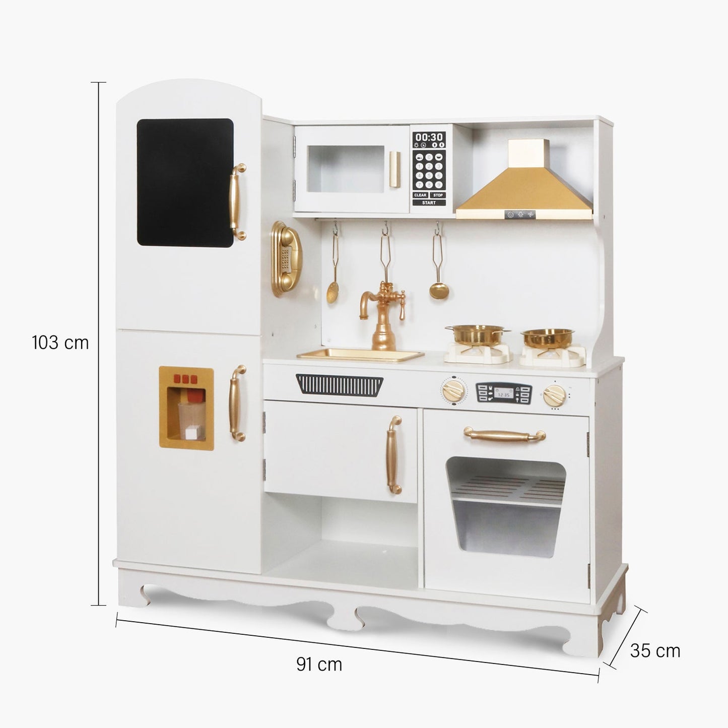 Cocina Infantil de Madera Eloisa - Blanco | Form Design