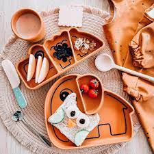 Plato silicona antideslizante Elphee Mostaza (6639362277559)