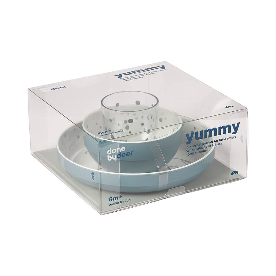 Set de Comida Yummy Dreamy Dots Azul Done By Deer (6970292895927)