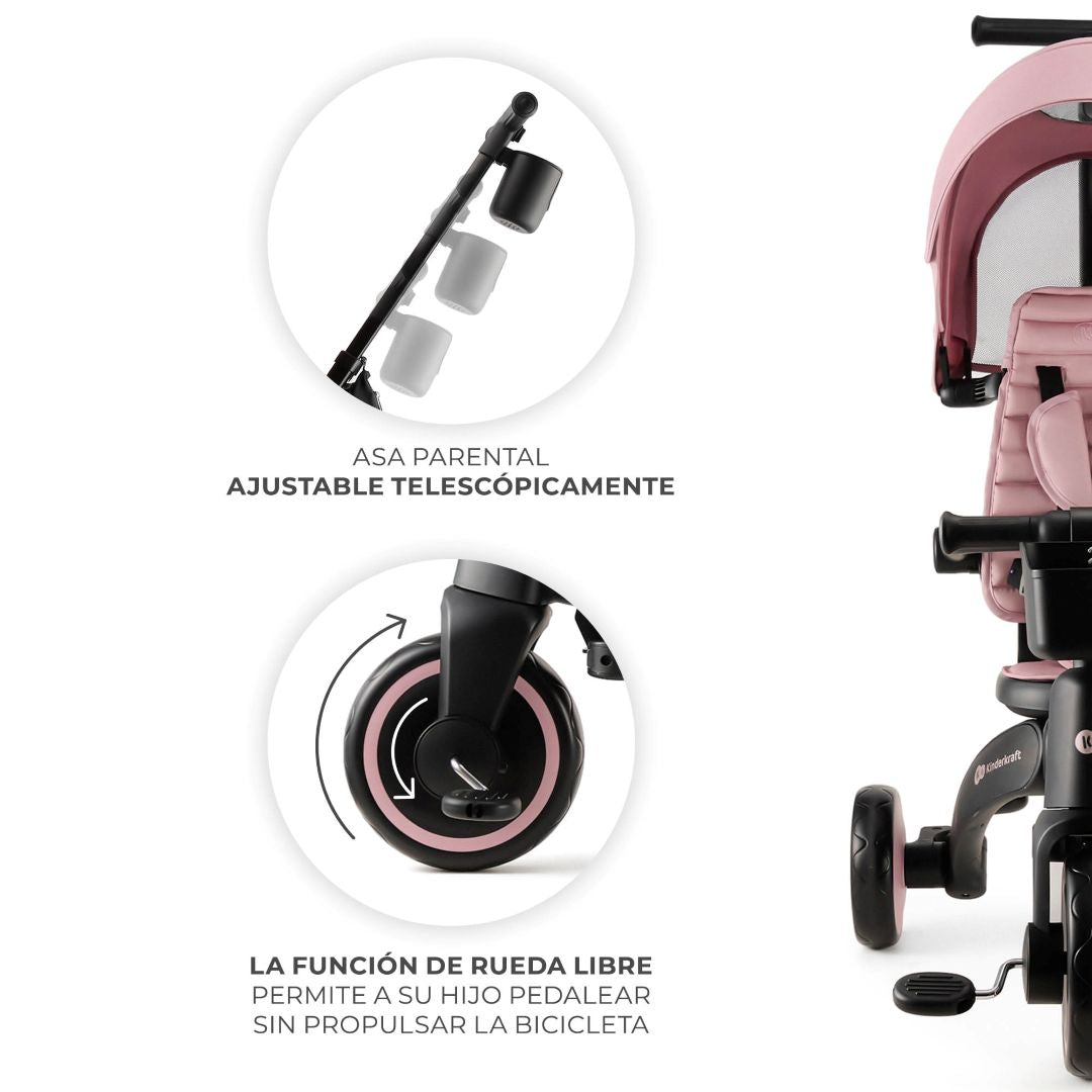 Triciclo Multifuncional Jazz 6 en 1 - Pink | Kinderkraft