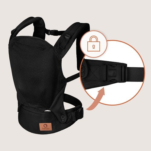 Portabebé Ergonómico Margareet Air - Black | Lionelo