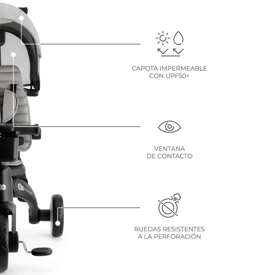 Triciclo Multifuncional Jazz 6 en 1 - Grey | Kinderkraft