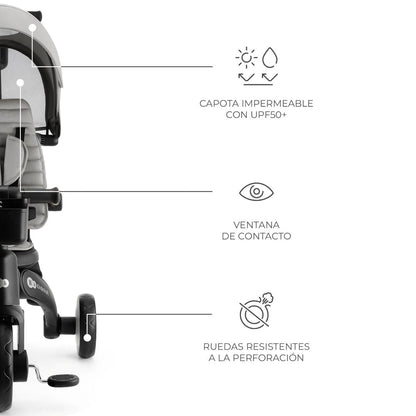 Triciclo Multifuncional Jazz 6 en 1 - Grey | Kinderkraft