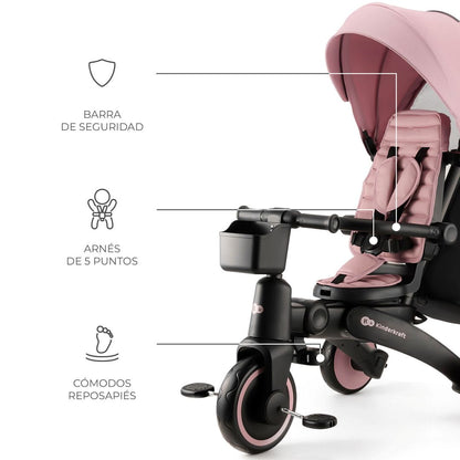 Triciclo Multifuncional Jazz 6 en 1 - Pink | Kinderkraft