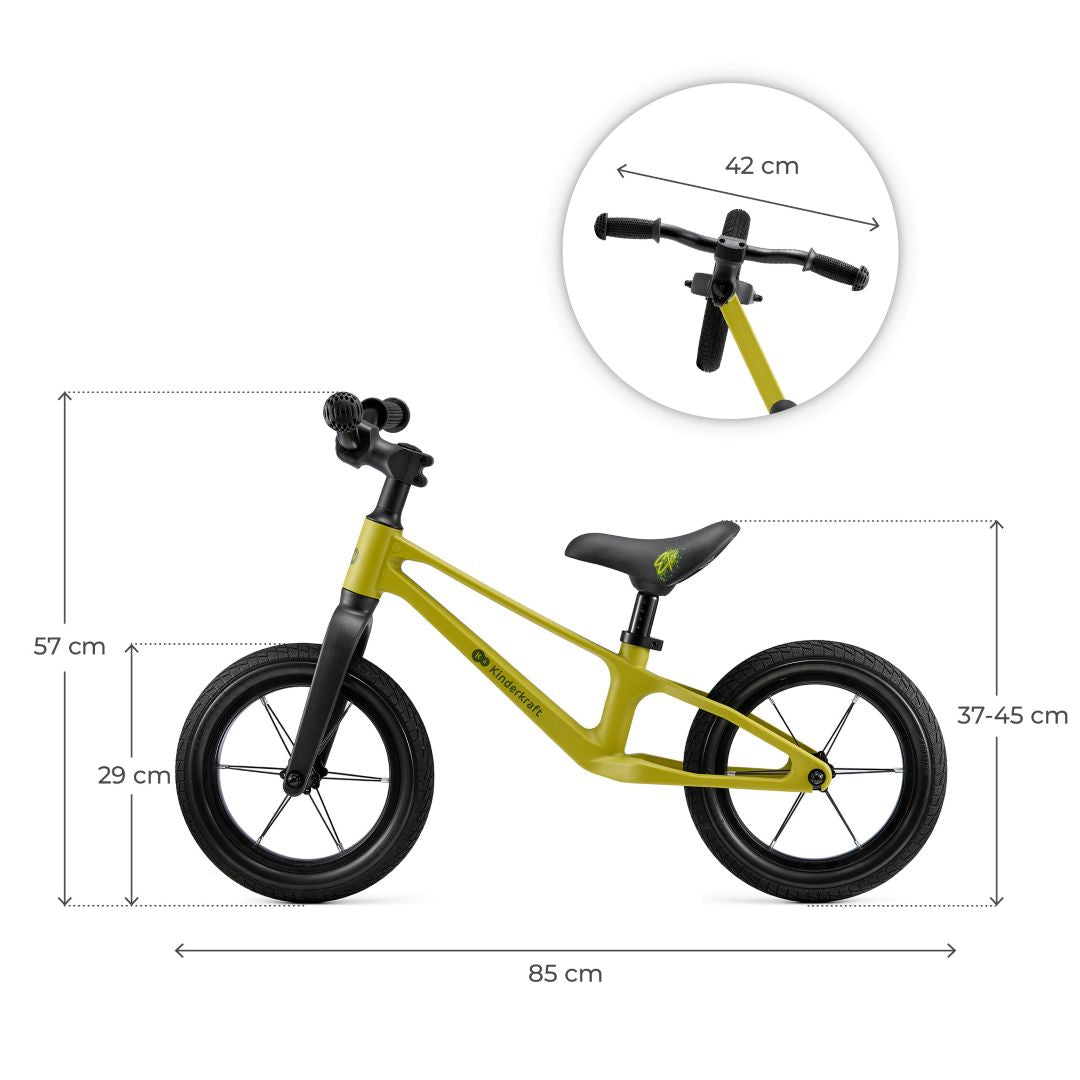 Bicicleta de Equilibrio Eter - Lime | Kinderkraft