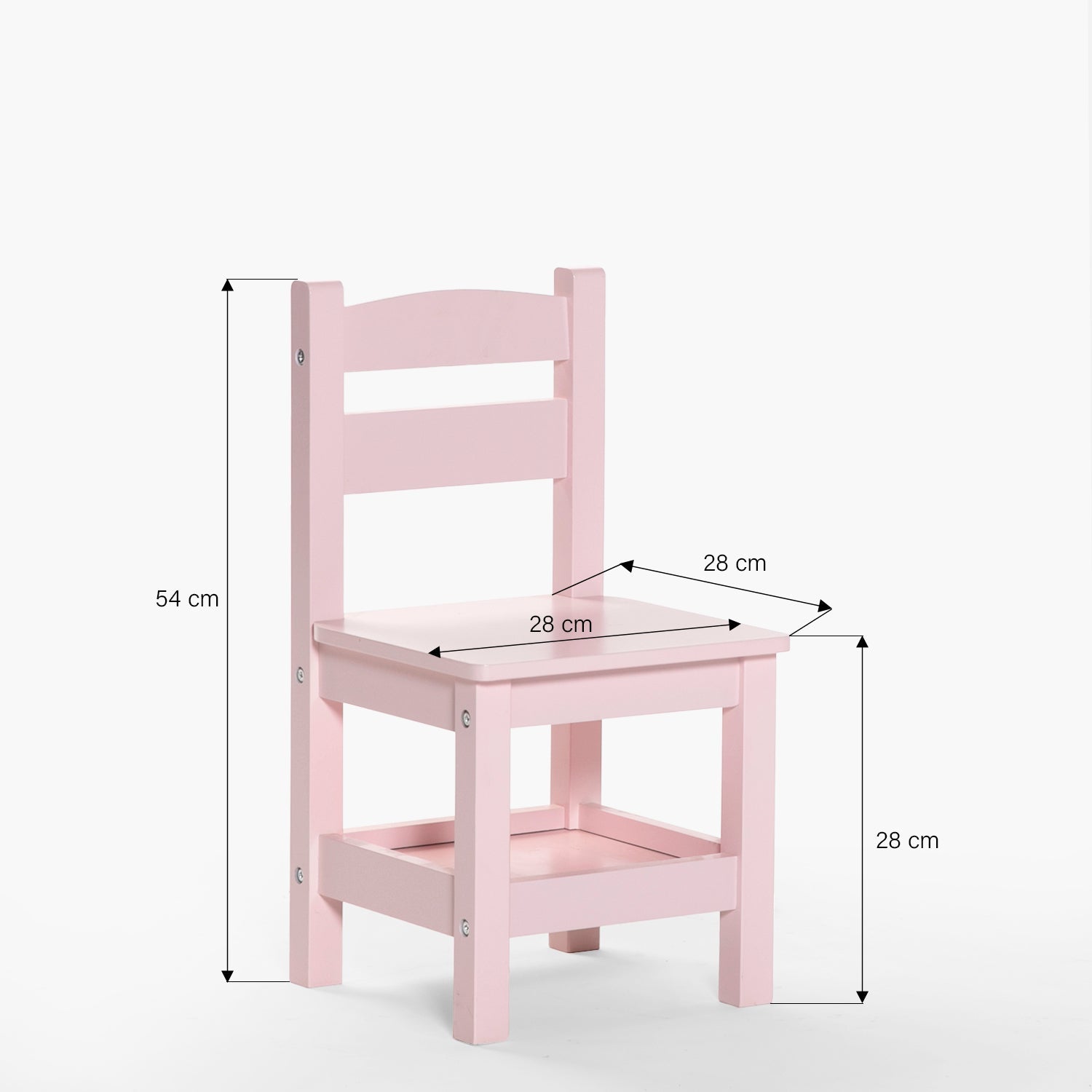 Pack Kids 1 Mesa 2 sillas Olivia Blanco/Rosado - Form Design