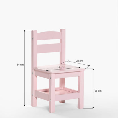 Pack Kids 1 Mesa 2 sillas Olivia Blanco/Rosado - Form Design