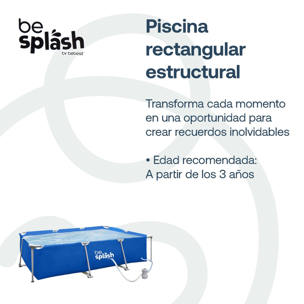 Piscina Estructural con Bomba y Cobertor Be Splash | Bebesit