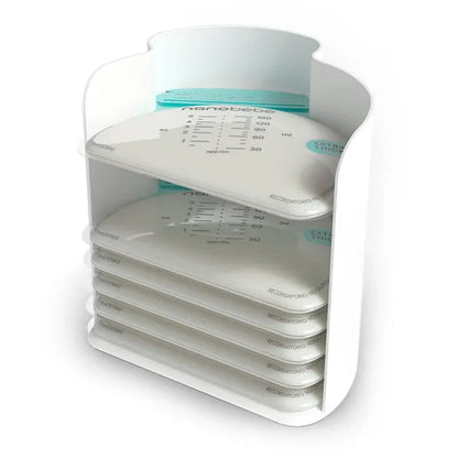 Breast Milk Bags with Stackable Organizer - 25 units