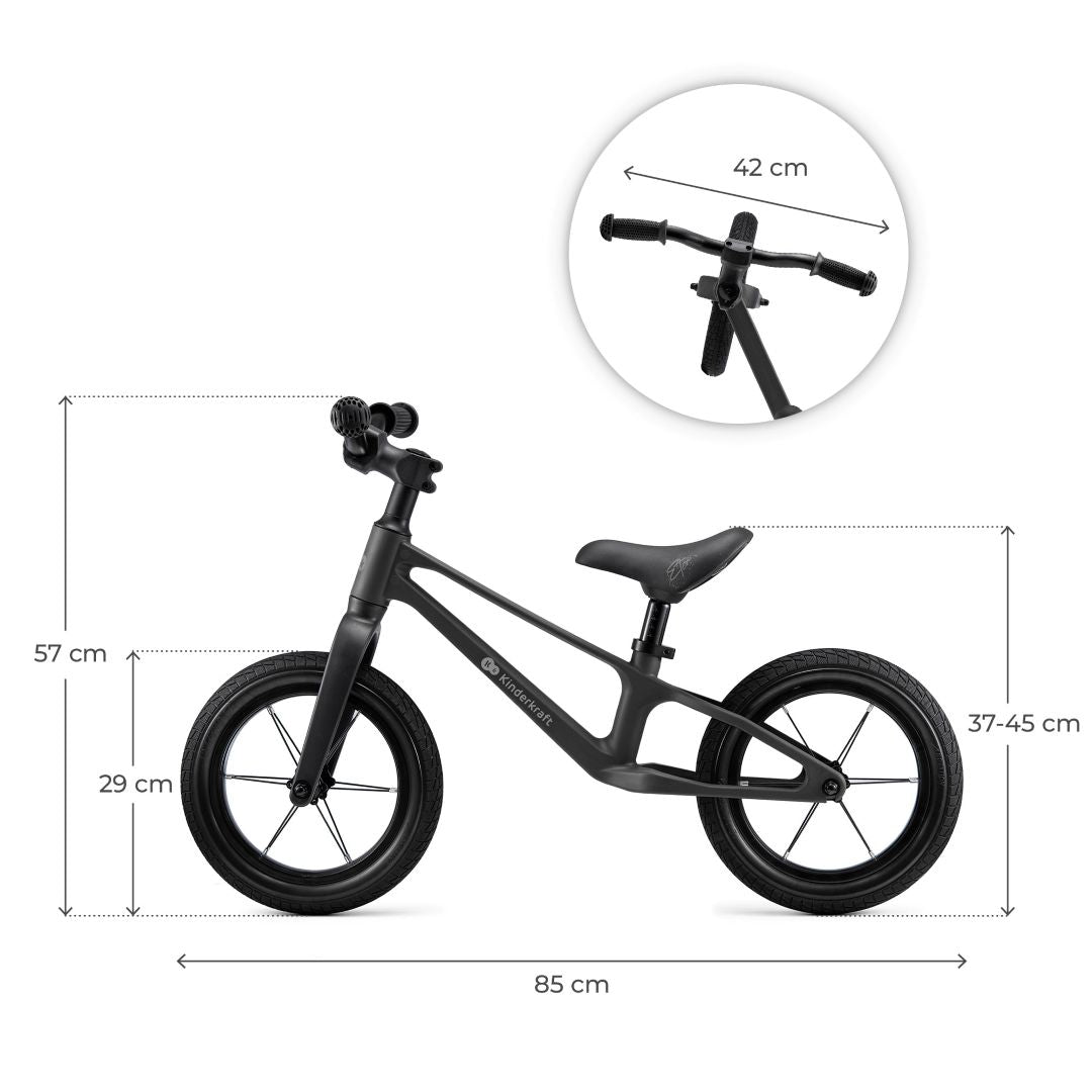 Bicicleta de Equilibrio Eter - Black | Kinderkraft